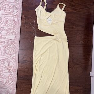 Peppermayo Asymmetrical Yellow Dress